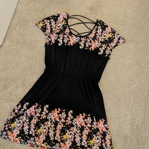 Large black floral sundress
